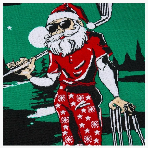 Light Up Golfing Santa - Picture 5 of 5